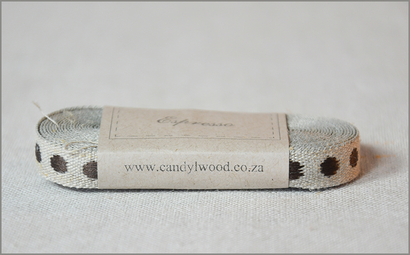 Espresso - Woven Flax Ribbon
