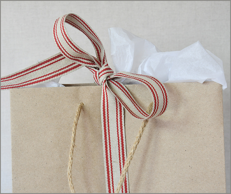 Espresso - Woven Flax Ribbon