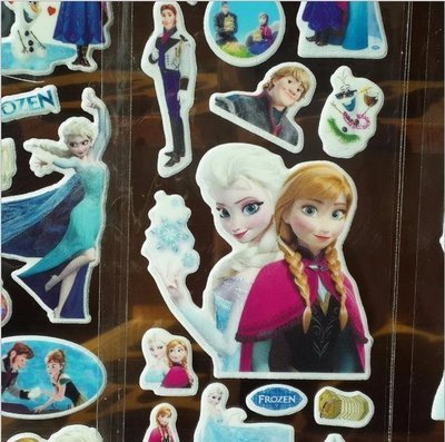 10  fogli stickers adesivi Anna Elsa principessa FROZEN idea regalo gadget fine festa compleanno bambina