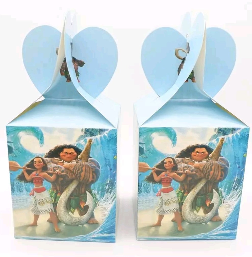 10 Scatole Oceania Vaiana Regalo Porta Gadget Confetti