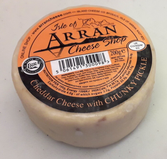 Arran Cheddar Cheese with Chunky Pickle 200g NEW - Store ...