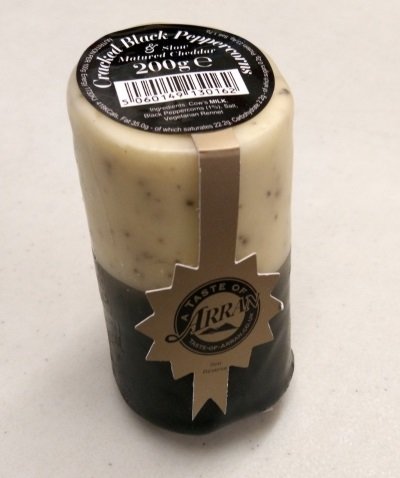 Arran Cheddar Cheese with Cracked Black Peppercorns 200g CheesePepper