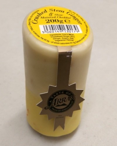 Arran Cheddar Cheese with Crushed Stem Ginger 200g CheeseGinger