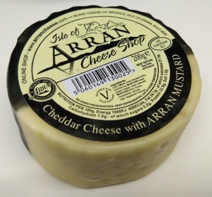 Arran Cheddar Cheese with Arran Mustard 200g CheeseMustard