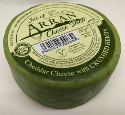 Arran Cheddar Cheese with Crushed Herbs 200g CheeseHerbs