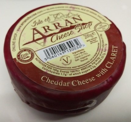 Arran Cheddar Cheese with Claret 200g CheeseClaret