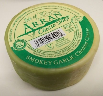 Arran Smokey Garlic Cheddar Cheese 200g CheeseSmokeyGarlic