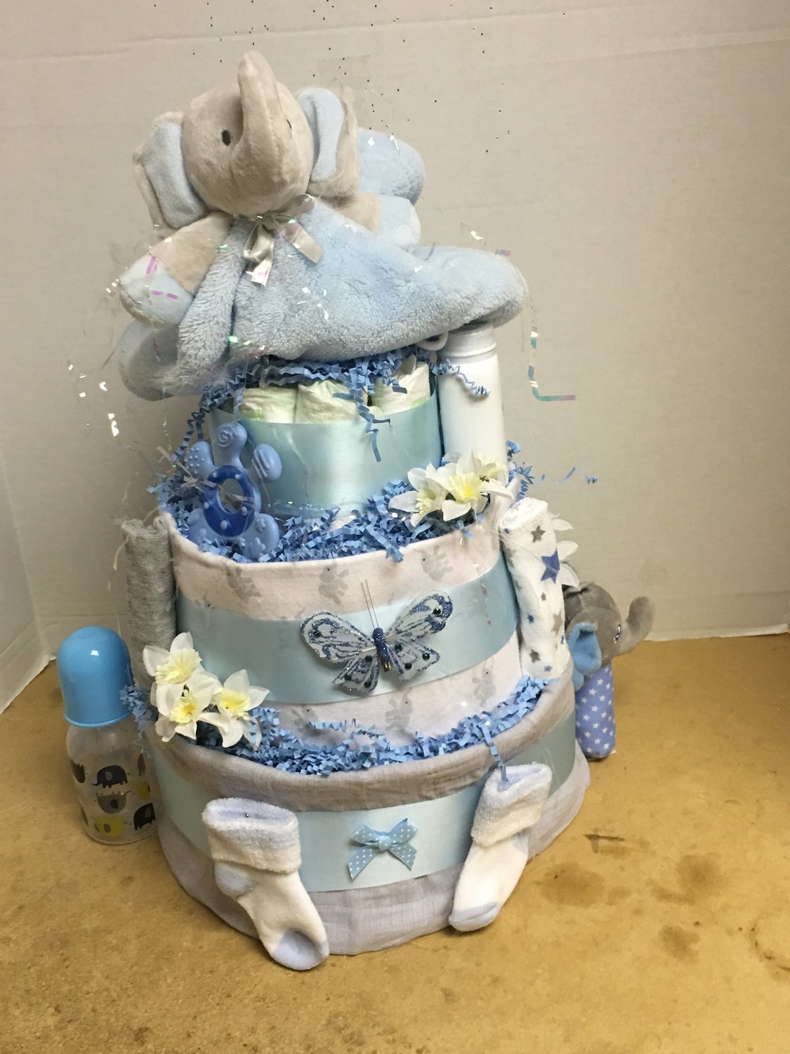 diaper cake elephant theme