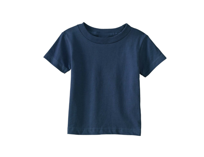 Navy Crew Neck T Shirt 100% Cotton 00813