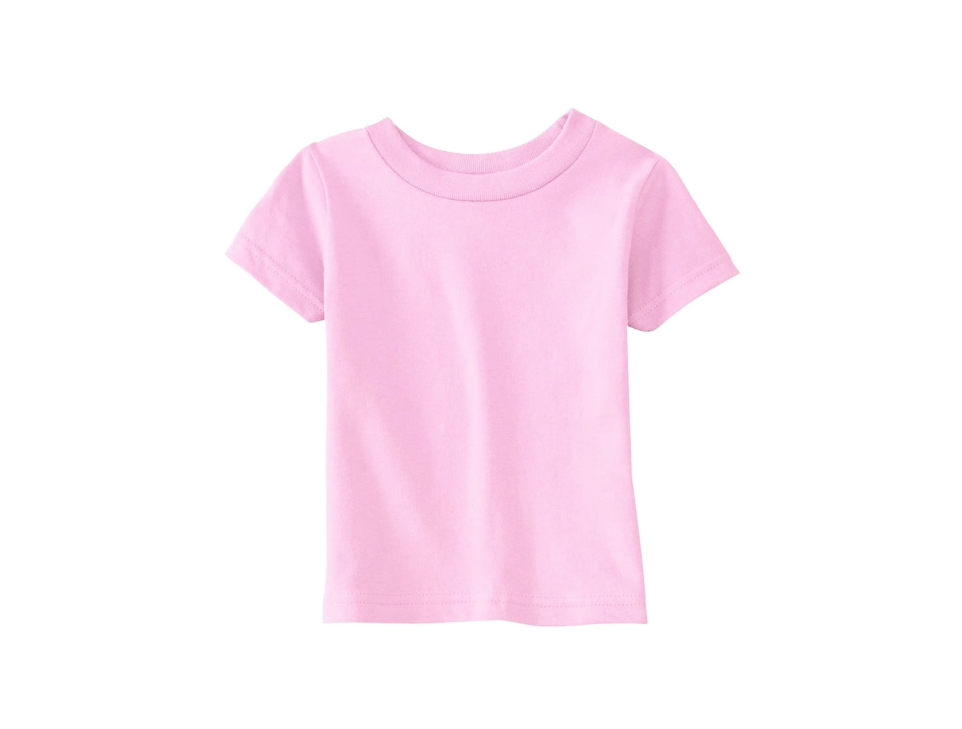 Pink Crew Neck T Shirt 100% Cotton 00823