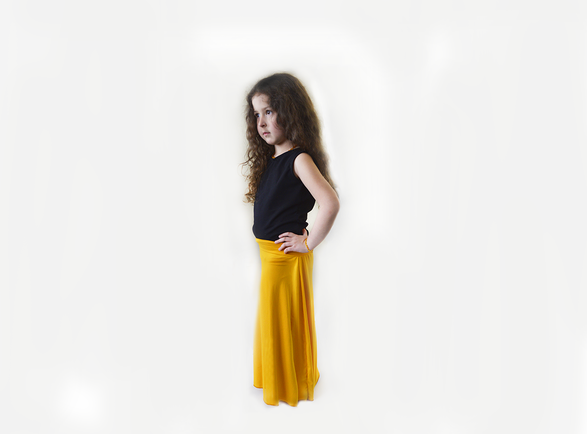 Little Sprout™ Girl's Maxi Skirt -Olive