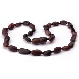 Baltic Pines™ Baltic Teething Amber Necklace - Raw Dark Amber 00337