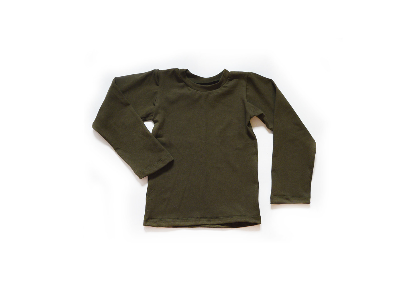 Little Kids Long Sleeve T shirt Dark Olive Little Kids Long Sleeve T shirt Dark Olive