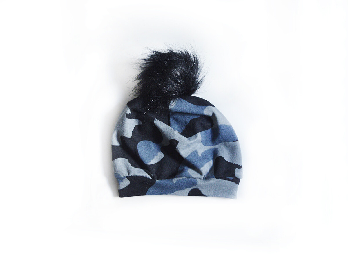 Little Sprout Pom Pom Beanie Hat in Ice Camo | NEW Fall 2019 Little Sprout Pom Pom Beanie Hat in Ice Camo | NEW Fall 2019