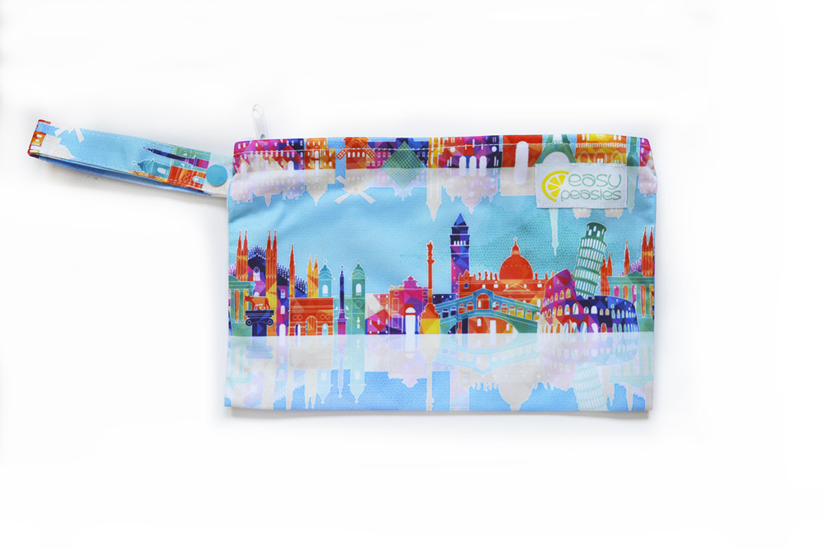 Easy Peasies® Mini Reusable Wetbag With Strap - Voyage 00466