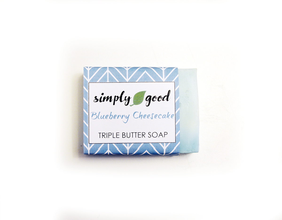 Blueberry Cheesecake Simply Good™ Triple Butter Vegan Soap Bar 00523