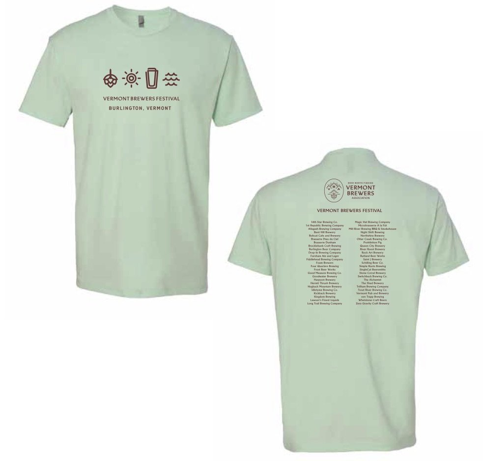Vermont Brewers Festival 2018 T-Shirt Mint Vermont Brewers Festival 2018 T-Shirt Mint