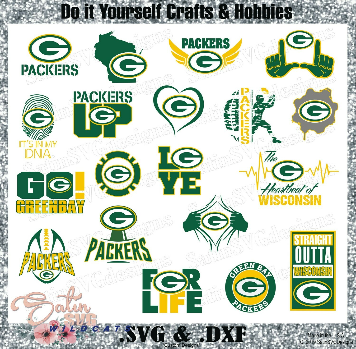 Download Green Bay Packers Design Upgrade Set SVG Files, NFL ...