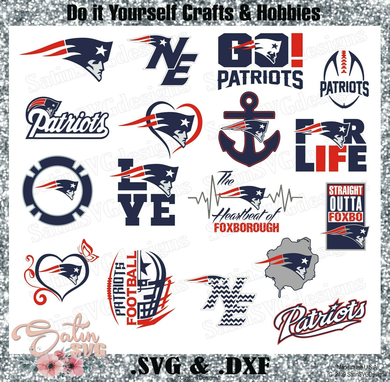 Download New England Patriots Set NFL Design SVG Files, Cricut ...