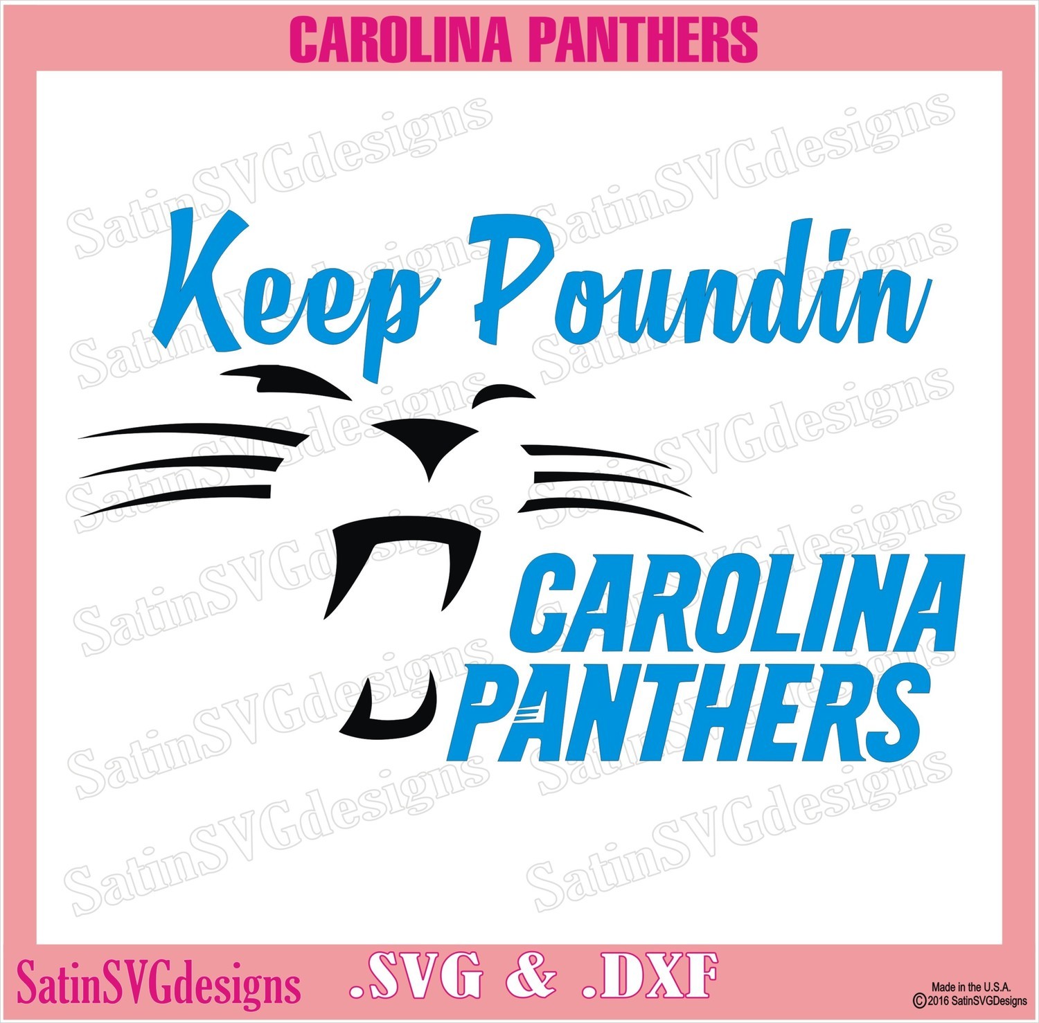 Download Carolina Panthers Keep Poundin Design SVG Files, Cricut ...