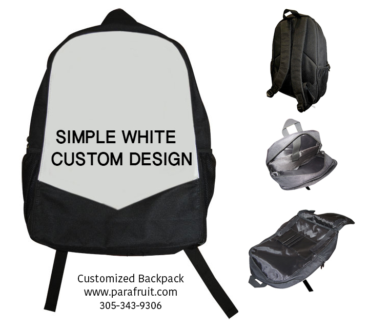 Simple White Custom Backpack 00143