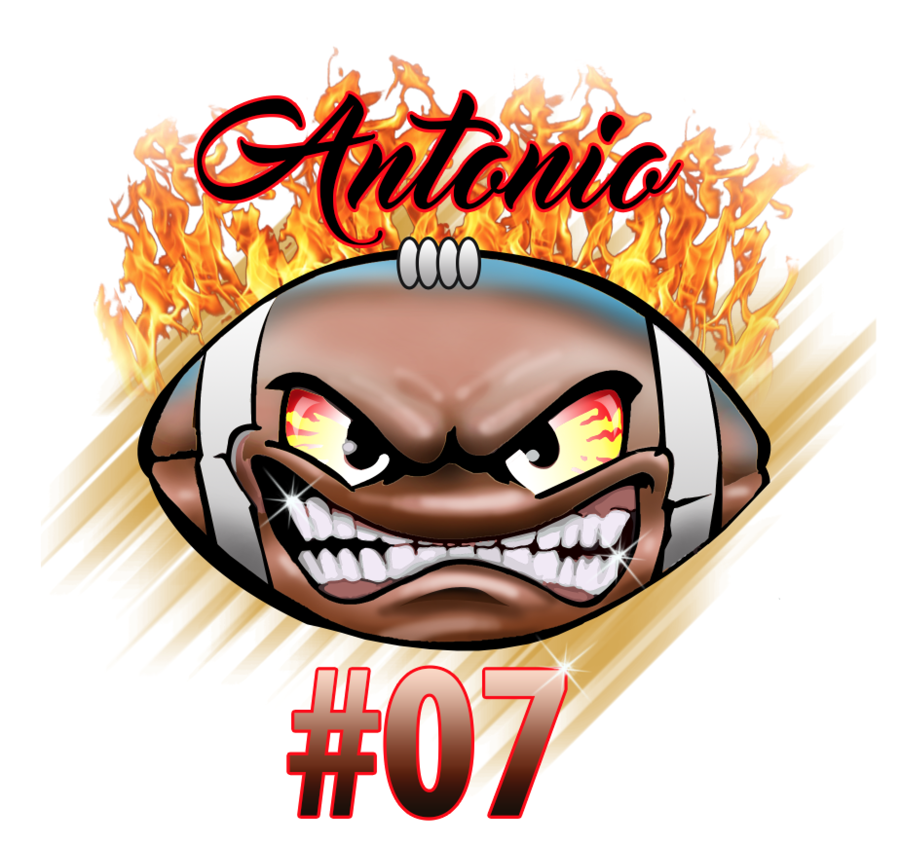 Airbrush Football Shirt/Hoodie DD 09782