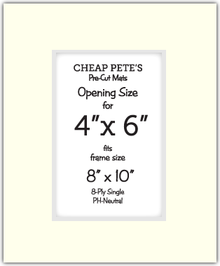 4x6 Opening For 8x10 Frame 8 Ply Mat Pack Cheap Pete S Picture