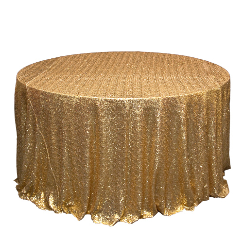 Gold Sequin Overlay Rentals - Mesh Gold Glitz Sequin Mesh Overlay Rental