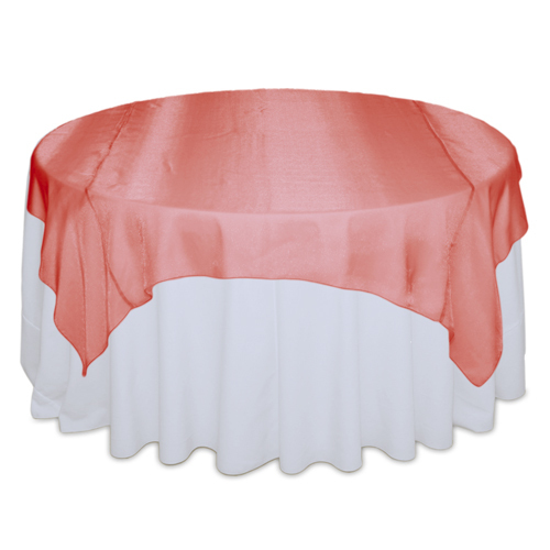 Coral Sheer Table Overlay Rental Coral Sheer Overlay Rental