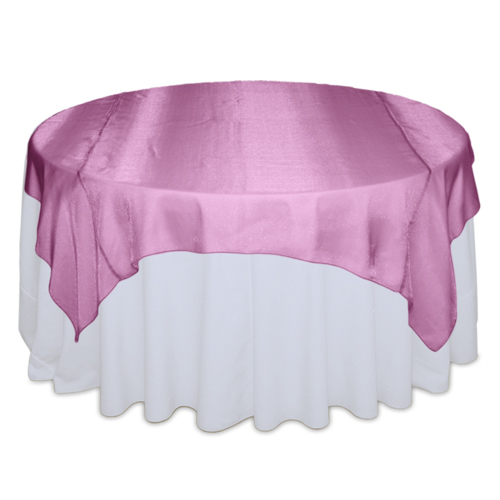 Pink Raspberry Sheer Overlay Rental Pink Raspberry Sheer Tab;e Overlay Rental
