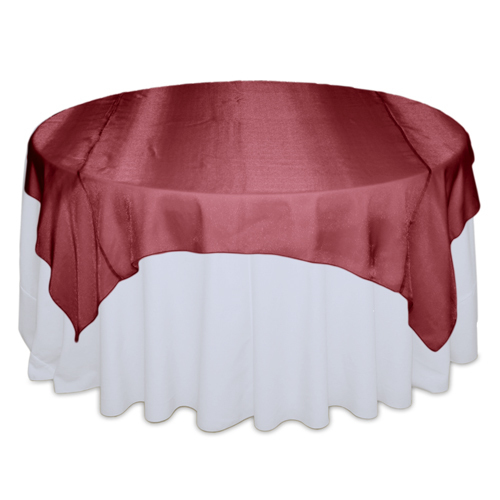 Red Raspberry Sheer Table Overlay Rental Red Raspberry Sheer Overlay Rental