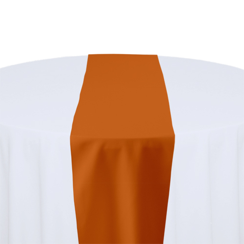 Orange Solid Polyester Table Runner Rental Orange Solid Polyester Table Runner Rental