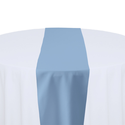 Powder Blue Solid Polyester Table Runner Rental Powder Blue Solid Polyester Table Runner Rental