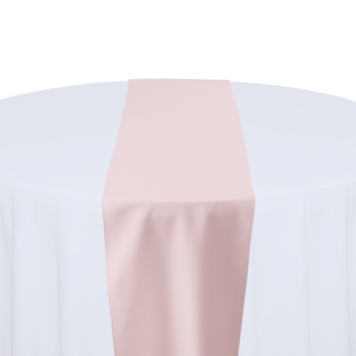Light Pink Solid Polyester Table Runner Rental Light Pink Solid Polyester Table Runner Rental