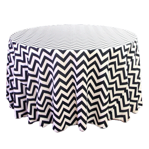 Black & White Chevron Tablecloth Rental Black & White Chevron Tablecloth Rental