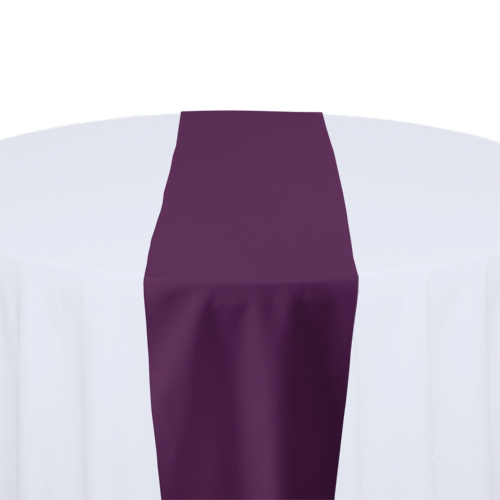 Plum Solid Polyester Table Runner Rental Plum Solid Polyester Table Runner Rental