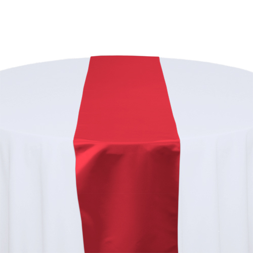 Red Satin Table Runner Rental Red Polyester Satin Table Runner Rental