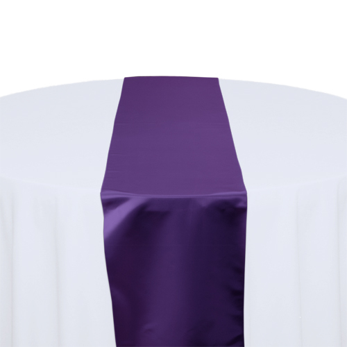 Purple Polyester Satin Table Runner Rental Purple Polyester Satin Table Runner Rental