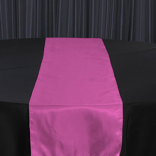 Fuchsia Dark Organza Satin Table Runner Rental Fuchsia Dark Organza Satin Table Runner Rental