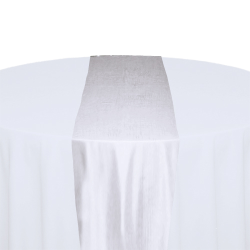 White Taffeta Table Runner Rental White Taffeta Table Runner Rental
