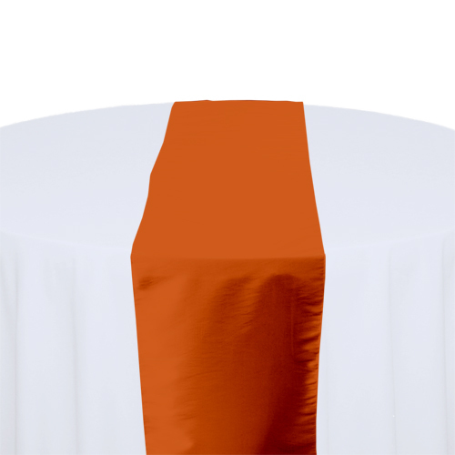 Burnt Orange Taffeta Table Runner Rental Burnt Orange Taffeta Table Runner Rental
