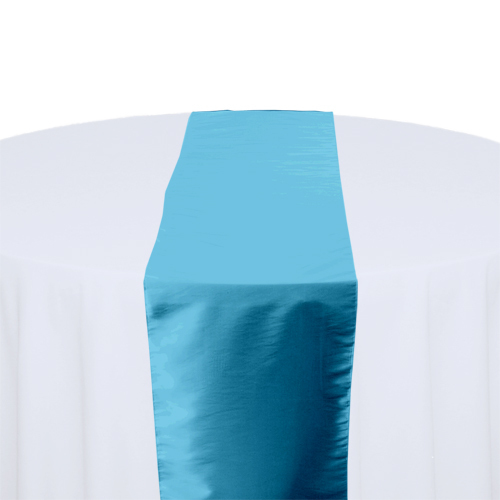 Sky Blue Taffeta Table Runner Rental Sky Blue Taffeta Table Runner Rental