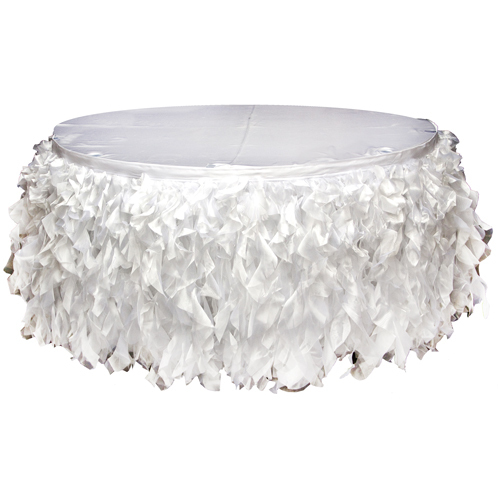 White Organza Tutu Table Skirting Rental White Organza Tutu Table Skirting Rental
