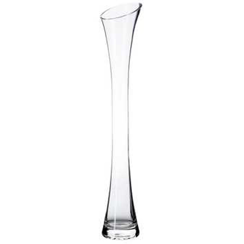 Clear Glass Slender Eiffel Flare Vase Rental 23