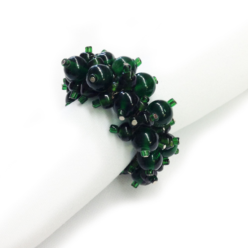 Green Beaded Napkin Rings Green Napkin Ring Rentals