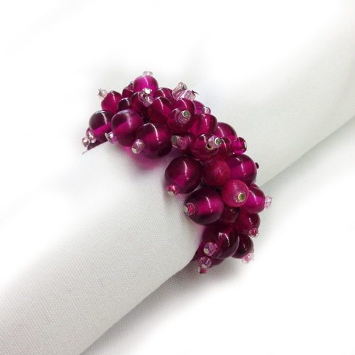 Fuchsia Beaded Napkin Rings Fuchsia Napkin Ring Rentals