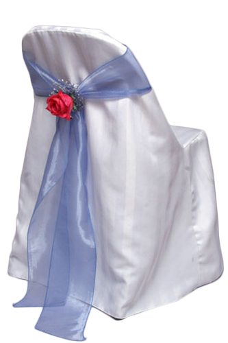 White Folding Chair Covers - Satin Stripe White Folding Chair Covers - Satin Stripe Rentals
