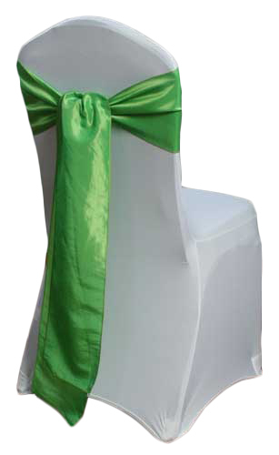 Chartreuse Green Taffeta Chair Sashes Chartreuse Green Taffeta Sash Rental