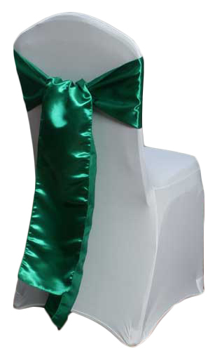 Emerald Satin Chair Sashes Emerald Polyester Satin Sash Rental
