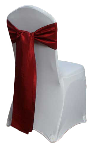 Claret Taffeta Chair Sashes Claret Taffeta Sash Rental